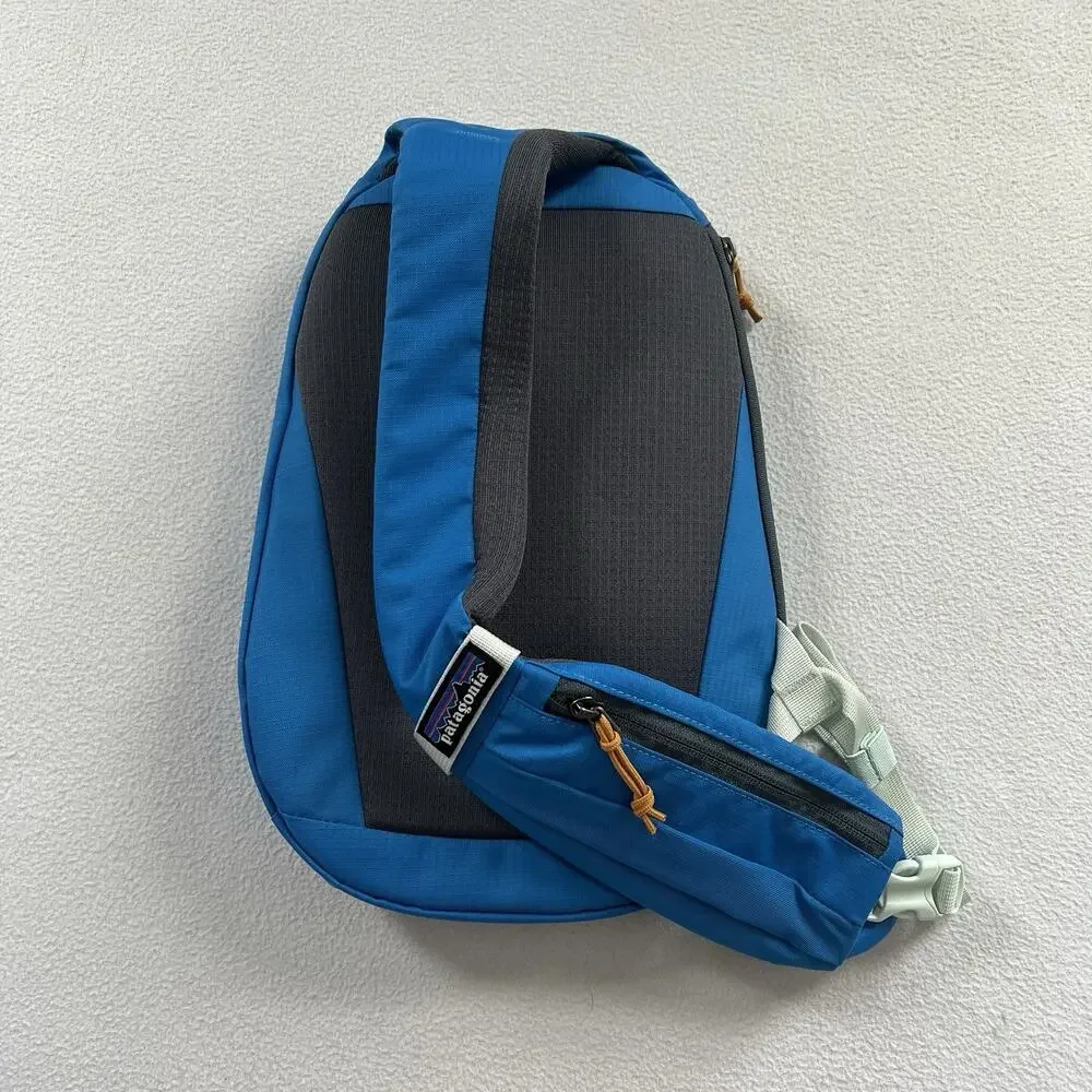 NWT Patagonia PWVL Patchwork Vessel Blue Gold Atom Sling 8L Backpack Bag 48262